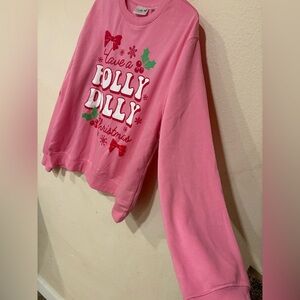 Pink Jolly Dolly Christmas Pajama Top